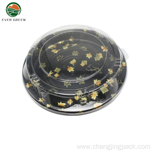 Disposable Take Away Round Sushi Plate Party Tray